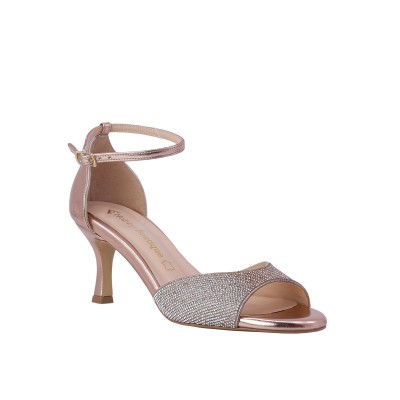 Kadın Taşlı Bantlı Açık Burun Abiye Sandalet Rose - Hobby 262132
