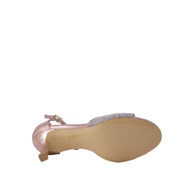 Kadın Taşlı Bantlı Açık Burun Abiye Sandalet Rose - Hobby 262132