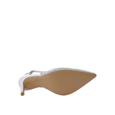Kadın Simli Sivri Burun Stiletto Abiye Ayakkabı Beyaz - Hobby 26268B Kadın Simli Sivri Burun Stiletto Abiye Ayakkabı Beyaz - Hobby 26268B