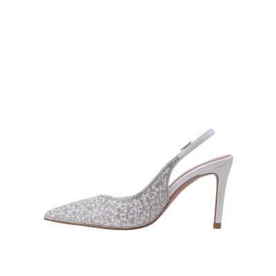 Kadın Simli Sivri Burun Stiletto Abiye Ayakkabı Beyaz - Hobby 26268B Kadın Simli Sivri Burun Stiletto Abiye Ayakkabı Beyaz - Hobby 26268B