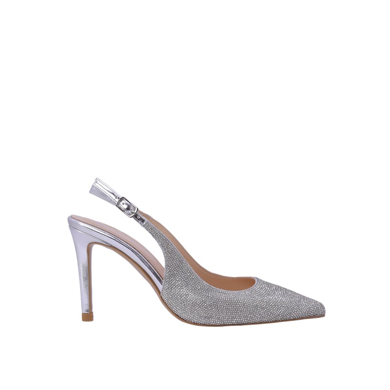 Kadın Simli Sivri Burun Stiletto Abiye Ayakkabı Gümüş - Hobby 26268B Kadın Simli Sivri Burun Stiletto Abiye Ayakkabı Gümüş - Hobby 26268B