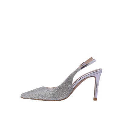 Kadın Simli Sivri Burun Stiletto Abiye Ayakkabı Gümüş - Hobby 26268B Kadın Simli Sivri Burun Stiletto Abiye Ayakkabı Gümüş - Hobby 26268B