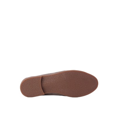 Kadın Süet Metal Tokalı Loafer Babet Vizon - Hobby MB262155A