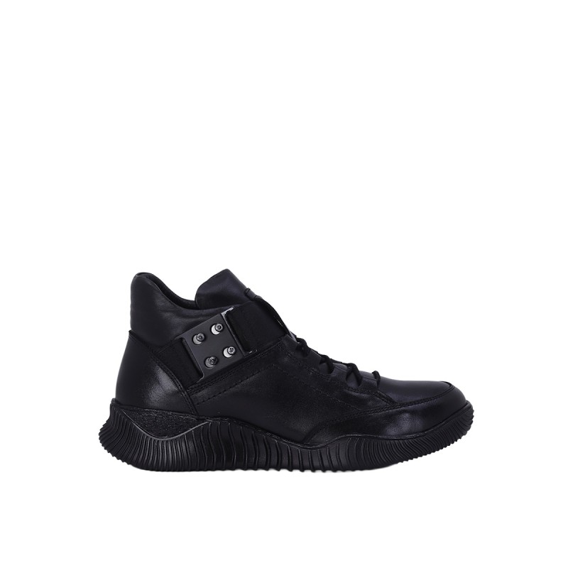Kadın Hakiki Deri Zımba Detaylı Sneaker Bot Siyah - Albini 2610181 Kadın Hakiki Deri Zımba Detaylı Sneaker Bot Siyah - Albini 2610181