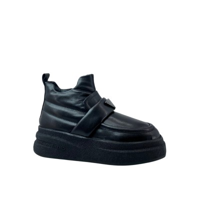Kadın Hakiki Deri Bantlı Sneaker Bot Siyah - Albini 26102856D Kadın Hakiki Deri Bantlı Sneaker Bot Siyah - Albini 26102856D