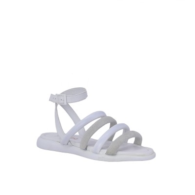 Kadın Hakiki Deri Bilek Bantlı Sandalet Beyaz - Albini 24101328D Kadın Hakiki Deri Bilek Bantlı Sandalet Beyaz - Albini 24101328D