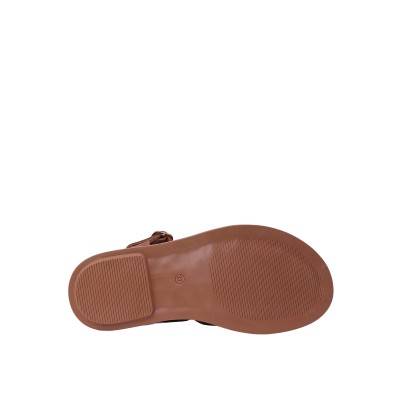 Kadın Süet Balıkçı Kesim Düz Sandalet Taba - Hobby 26875S