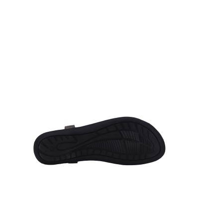 Kadın Suni Deri Taşlı Parmak Arası Sandalet Platin - Beety TS-402