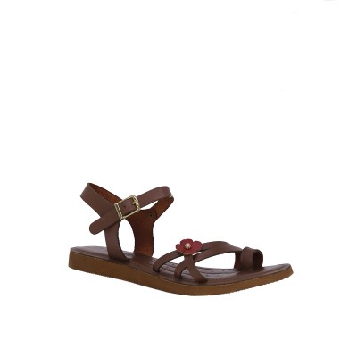 Kadın Hakiki Deri Çiçek Detaylı Düz Sandalet Taba - Venüs 26980215 Kadın Hakiki Deri Çiçek Detaylı Düz Sandalet Taba - Venüs 26980215