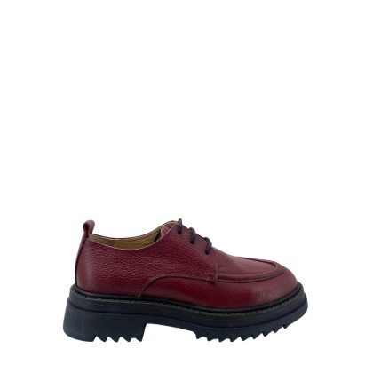 Kadın Hakiki Deri Tırtıklı Taban Loafer Ayakkabı Bordo - Disparita 257004F