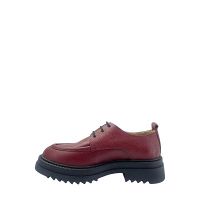 Kadın Hakiki Deri Tırtıklı Taban Loafer Ayakkabı Bordo - Disparita 257004F