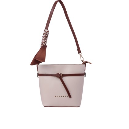 Kadın Fular Detaylı Bucket Omuz Çantası Bej - Hobby 266972G