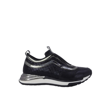 Kadın Suni Deri Bağcıklı Günlük Sneaker Siyah - Beety 92-2877