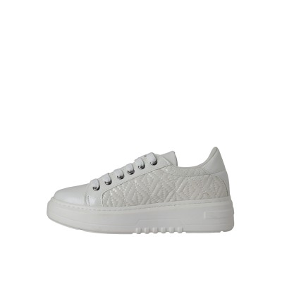 Kadın Suni Deri Kapitone Kalın Tabanlı Sneaker Beyaz - Hobby MB26206R