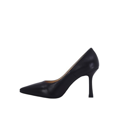 Kadın Hakiki Deri Sivri Burun İnce Topuklu Stiletto Siyah - Disparita 26301