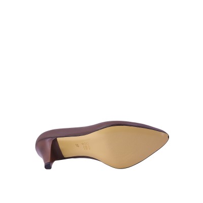 Kadın Hakiki Deri Sivri Burun Konik Topuk Stiletto Kahve - Hobby 261525 Kadın Hakiki Deri Sivri Burun Konik Topuk Stiletto Kahve - Hobby 261525