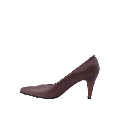Kadın Hakiki Deri Sivri Burun Konik Topuk Stiletto Kahve - Hobby 261525 Kadın Hakiki Deri Sivri Burun Konik Topuk Stiletto Kahve - Hobby 261525