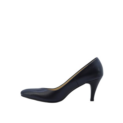 Kadın Hakiki Deri Sivri Burun Konik Topuk Stiletto Lacivert - Hobby 261525 Kadın Hakiki Deri Sivri Burun Konik Topuk Stiletto Lacivert - Hobby 261525