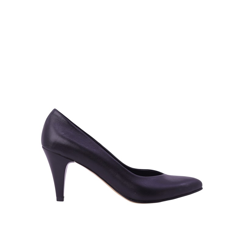 Kadın Hakiki Deri Sivri Burun Konik Topuk Stiletto Siyah - Hobby 261525 Kadın Hakiki Deri Sivri Burun Konik Topuk Stiletto Siyah - Hobby 261525