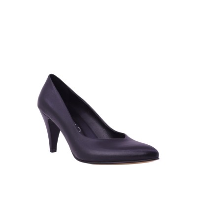 Kadın Hakiki Deri Sivri Burun Konik Topuk Stiletto Siyah - Hobby 261525 Kadın Hakiki Deri Sivri Burun Konik Topuk Stiletto Siyah - Hobby 261525