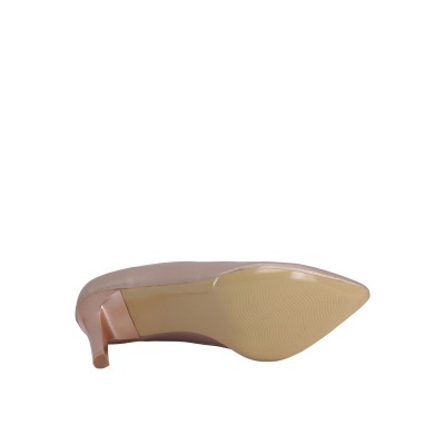 Kadın Suni Deri Parlak Sivri Burun Stiletto Rose - Hobby 26620
