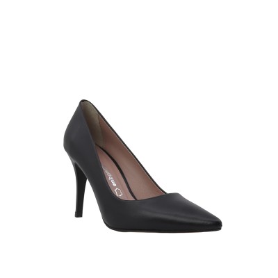Kadın Suni Deri İnce Topuklu Stiletto Siyah - Hobby 26747