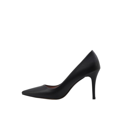Kadın Suni Deri İnce Topuklu Stiletto Siyah - Hobby 26747