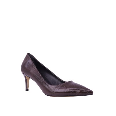 Kadın Baskılı Suni Deri Kroko Desen Stiletto Kahve - Hobby 26789B Kadın Baskılı Suni Deri Kroko Desen Stiletto Kahve - Hobby 26789B