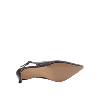 Kadın Rugan Kroko Desen Arkası Açık Stiletto Kahve - Hobby 26792R Kadın Rugan Kroko Desen Arkası Açık Stiletto Kahve - Hobby 26792R