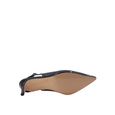 Kadın Rugan Kroko Desen Arkası Açık Stiletto Siyah - Hobby 26792R Kadın Rugan Kroko Desen Arkası Açık Stiletto Siyah - Hobby 26792R
