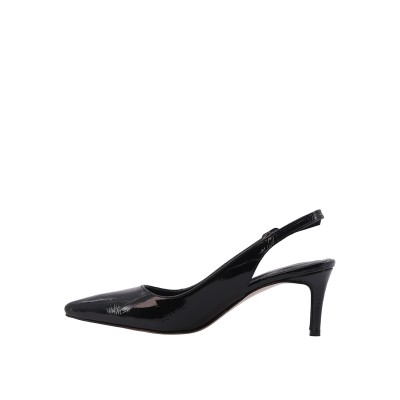 Kadın Rugan Kroko Desen Arkası Açık Stiletto Siyah - Hobby 26792R Kadın Rugan Kroko Desen Arkası Açık Stiletto Siyah - Hobby 26792R