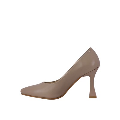 Kadın Hakiki Deri Sivri Burun Stiletto Vizon - Hobby 26861