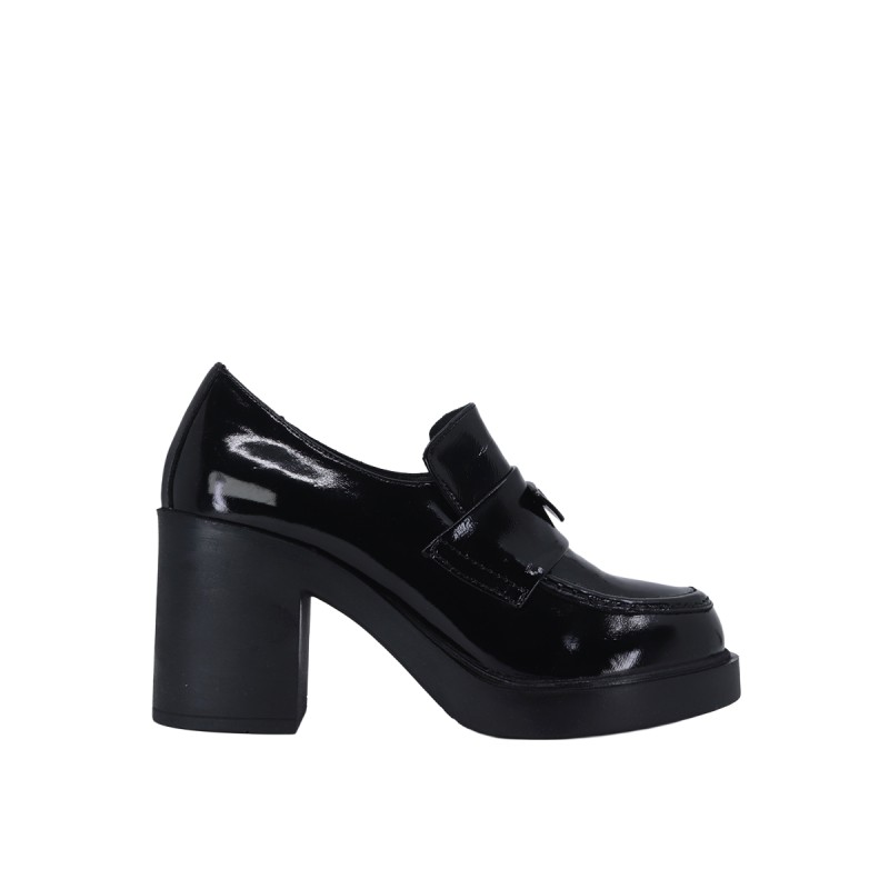 Kadın Platform Topuklu Loafer Ayakkabı Siyah - Albini 26101103R