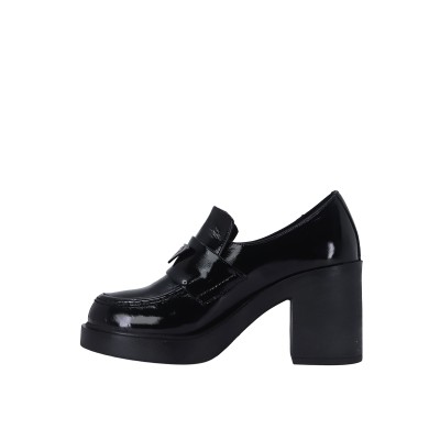 Kadın Platform Topuklu Loafer Ayakkabı Siyah - Albini 26101103R