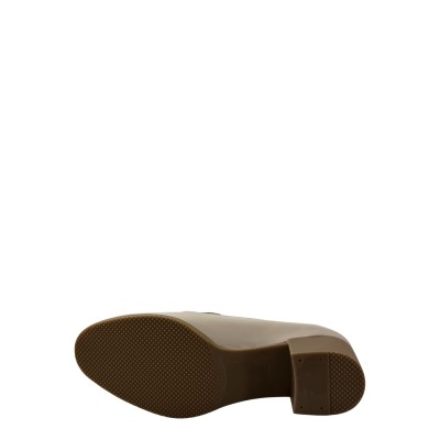 Kadın Hakiki Deri Tokalı Klasik Loafer Vizon - Albini 26101336