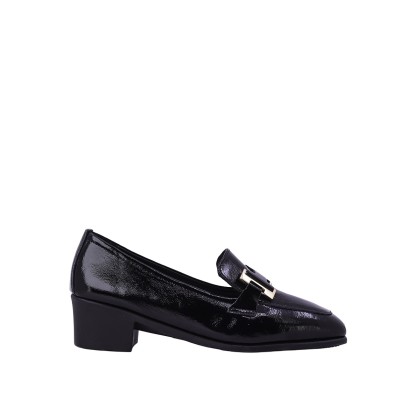 Kadın Hakiki Rugan Deri Metal Tokalı Loafer Siyah - Albini 26143249R Kadın Hakiki Rugan Deri Metal Tokalı Loafer Siyah - Albini 26143249R