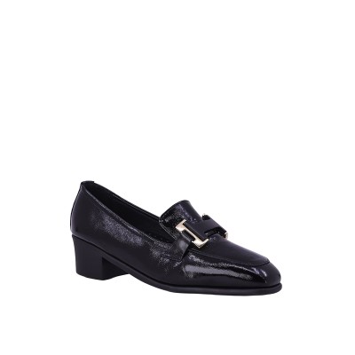Kadın Hakiki Rugan Deri Metal Tokalı Loafer Siyah - Albini 26143249R Kadın Hakiki Rugan Deri Metal Tokalı Loafer Siyah - Albini 26143249R