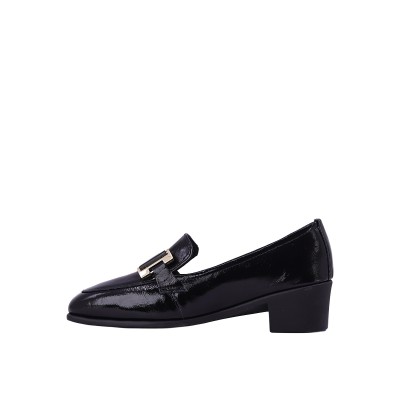 Kadın Hakiki Rugan Deri Metal Tokalı Loafer Siyah - Albini 26143249R Kadın Hakiki Rugan Deri Metal Tokalı Loafer Siyah - Albini 26143249R