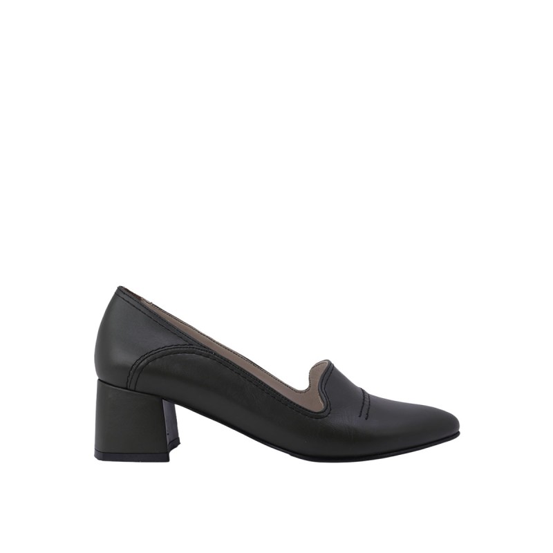 Kadın Hakiki Deri Bantlı Topuklu Loafer Ayakkabı Yeşil - Hobby FB26061D Kadın Hakiki Deri Bantlı Topuklu Loafer Ayakkabı Yeşil - Hobby FB26061D