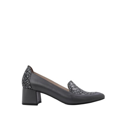 Kadın Hakiki Deri Taş Detaylı Topuklu Loafer Gri - Hobby FB26065B Kadın Hakiki Deri Taş Detaylı Topuklu Loafer Gri - Hobby FB26065B