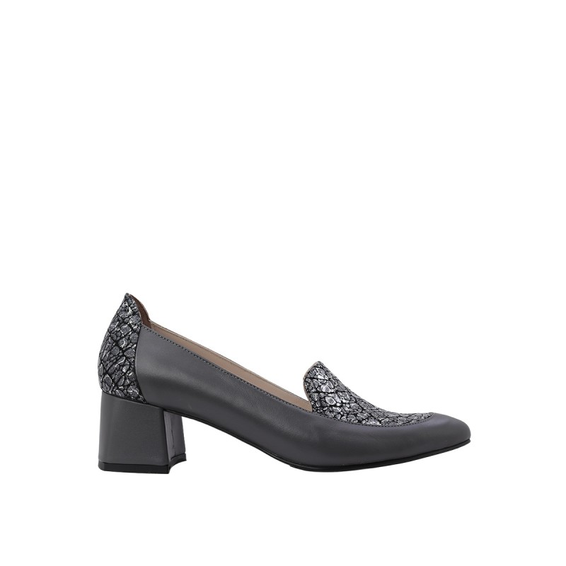 Kadın Hakiki Deri Taş Detaylı Topuklu Loafer Gri - Hobby FB26065B Kadın Hakiki Deri Taş Detaylı Topuklu Loafer Gri - Hobby FB26065B
