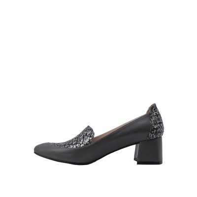 Kadın Hakiki Deri Taş Detaylı Topuklu Loafer Gri - Hobby FB26065B Kadın Hakiki Deri Taş Detaylı Topuklu Loafer Gri - Hobby FB26065B