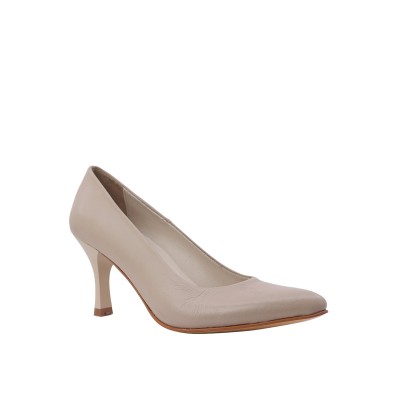 Kadın Hakiki Deri Klasik Sivri Burun Stiletto Vizon - Hobby FB26068D