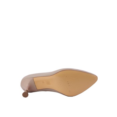 Kadın Hakiki Deri Sivri Burun Stiletto Vizon - Hobby FB26071D