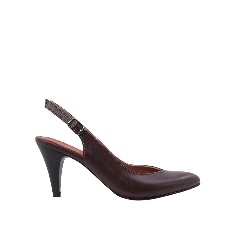 Kadın Hakiki Deri Arkası Açık Stiletto Kahve - Hobby FB26081D Kadın Hakiki Deri Arkası Açık Stiletto Kahve - Hobby FB26081D