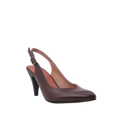 Kadın Hakiki Deri Arkası Açık Stiletto Kahve - Hobby FB26081D Kadın Hakiki Deri Arkası Açık Stiletto Kahve - Hobby FB26081D