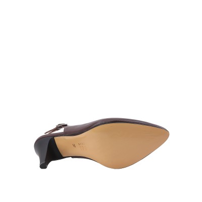 Kadın Hakiki Deri Arkası Açık Stiletto Kahve - Hobby FB26081D Kadın Hakiki Deri Arkası Açık Stiletto Kahve - Hobby FB26081D
