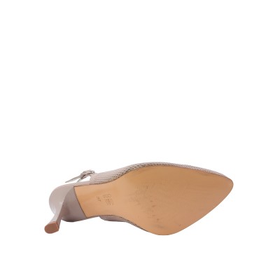 Kadın Hakiki Deri Arkası Açık Stiletto Vizon - Hobby FB26082D