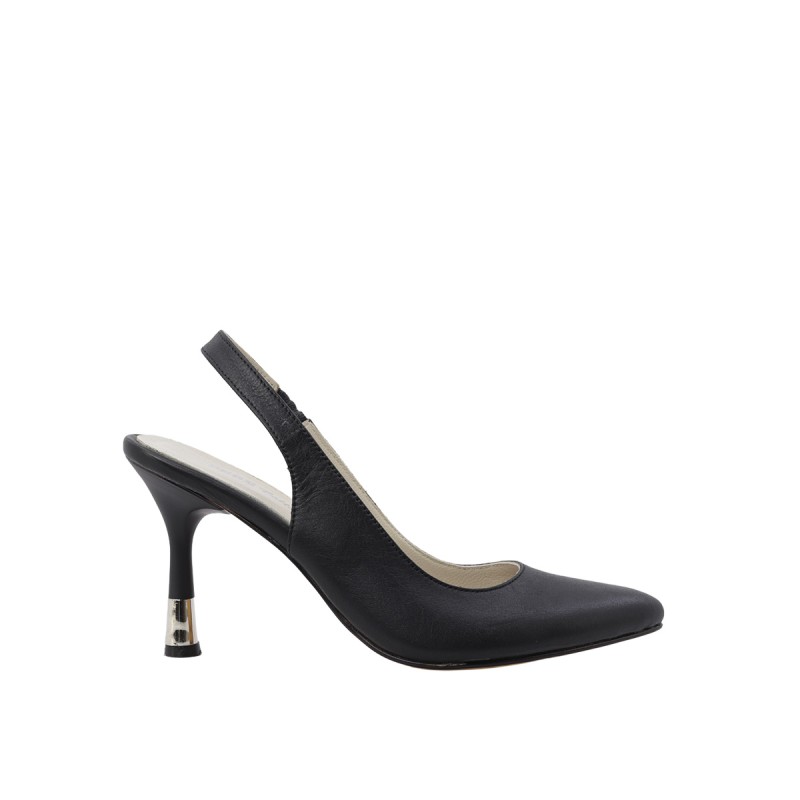 Kadın Hakiki Deri Arkası Açık Stiletto Siyah - Hobby FB26083D Kadın Hakiki Deri Arkası Açık Stiletto Siyah - Hobby FB26083D