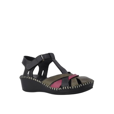 Kadın Hakiki Deri Comfort Taban Sandalet Siyah - Albini 2660209Y Kadın Hakiki Deri Comfort Taban Sandalet Siyah - Albini 2660209Y